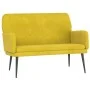 Banco de terciopelo amarillo 108x79x79 cm de vidaXL, Bancos - Ref: Foro24-351420, Precio: 137,75 €, Descuento: %