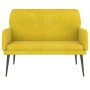 Banco de terciopelo amarillo 108x79x79 cm de vidaXL, Bancos - Ref: Foro24-351420, Precio: 140,01 €, Descuento: %