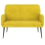 Banco de terciopelo amarillo 108x79x79 cm de vidaXL, Bancos - Ref: Foro24-351420, Precio: 137,75 €, Descuento: %