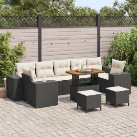 Conjunto de sofá de jardín 10 pcs Negro ratán sintético en Sofás de exterior | Comprar online en Foru.es
