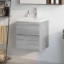 Mueble de baño con lavabo madera contrachapada gris Sonoma de vidaXL, Tocadores de baño - Ref: Foro24-3152862, Precio: 164,14...