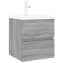 Mueble de baño con lavabo madera contrachapada gris Sonoma de vidaXL, Tocadores de baño - Ref: Foro24-3152862, Precio: 164,14...