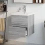 Mueble de baño con lavabo madera contrachapada gris Sonoma de vidaXL, Tocadores de baño - Ref: Foro24-3152862, Precio: 164,14...