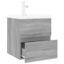 Mueble de baño con lavabo madera contrachapada gris Sonoma de vidaXL, Tocadores de baño - Ref: Foro24-3152862, Precio: 164,14...