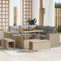 Conjunto de sofá de jardín 8 pcs Beige ratán sintético en Sofás de exterior | Comprar online en Foru.es