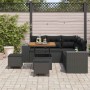Conjunto de sofá de jardín 8 pcs Negro ratán sintético en Sofás de exterior | Comprar online en Foru.es
