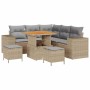 Conjunto de sofá de jardín 8 pcs Beige ratán sintético en Sofás de exterior | Comprar online en Foru.es