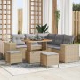 Conjunto de sofá de jardín 8 pcs Beige ratán sintético en Sofás de exterior | Comprar online en Foru.es
