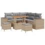 Conjunto de sofá de jardín 8 pcs Beige ratán sintético en Sofás de exterior | Comprar online en Foru.es