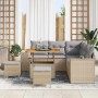 Conjunto de sofá de jardín 8 pcs Beige ratán sintético en Sofás de exterior | Comprar online en Foru.es