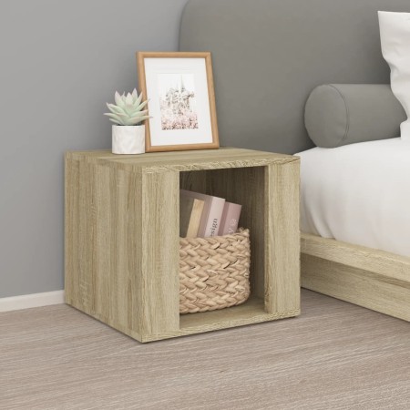 Mesita de noche madera contrachapada roble Sonoma 41x40x36 cm de vidaXL, Mesitas de noche - Ref: Foro24-816547, Precio: 32,00...