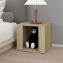 Mesita de noche madera contrachapada roble Sonoma 41x40x36 cm de vidaXL, Mesitas de noche - Ref: Foro24-816547, Precio: 32,00...