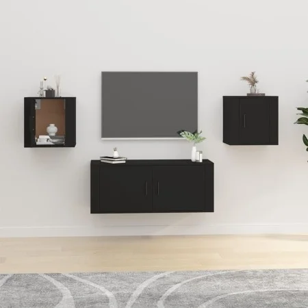 Muebles para TV de pared 2 uds negro 40x34,5x40 cm de vidaXL, Muebles TV - Ref: Foro24-816643, Precio: 47,24 €, Descuento: %