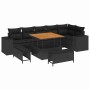 Conjunto de sofá de jardín 9 pcs Negro ratán sintético en Sofás de exterior | Comprar online en Foru.es