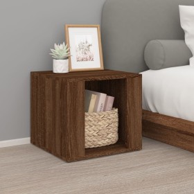 Mesita de noche madera contrachapada roble marrón 41x40x36 cm de vidaXL, Mesitas de noche - Ref: Foro24-816551, Precio: 31,42...