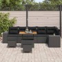 Conjunto de sofá de jardín 9 pcs Negro ratán sintético en Sofás de exterior | Comprar online en Foru.es