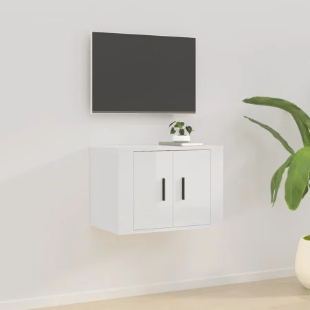 Mueble para TV de pared blanco brillante 57x34,5x40 cm de vidaXL, Muebles TV - Ref: Foro24-816618, Precio: 30,07 €, Descuento: %
