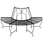 Banco de jardín semicircular 2 uds de acero negro Ø159 de vidaXL, Bancos de jardín - Ref: Foro24-3095717, Precio: 347,84 €, D...