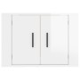 Mueble para TV de pared blanco brillante 57x34,5x40 cm de vidaXL, Muebles TV - Ref: Foro24-816618, Precio: 30,07 €, Descuento: %