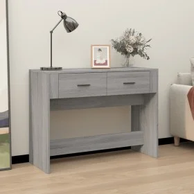 Mesa consola madera contrachapada gris Sonoma 100x39x75 cm de vidaXL, Mesas - Ref: Foro24-816782, Precio: 63,50 €, Descuento: %
