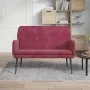 Banco de terciopelo rojo tinto 108x79x79 cm de vidaXL, Bancos - Ref: Foro24-351418, Precio: 136,91 €, Descuento: %