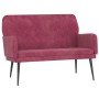 Banco de terciopelo rojo tinto 108x79x79 cm de vidaXL, Bancos - Ref: Foro24-351418, Precio: 140,32 €, Descuento: %