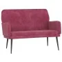Banco de terciopelo rojo tinto 108x79x79 cm de vidaXL, Bancos - Ref: Foro24-351418, Precio: 136,91 €, Descuento: %
