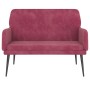 Banco de terciopelo rojo tinto 108x79x79 cm de vidaXL, Bancos - Ref: Foro24-351418, Precio: 140,32 €, Descuento: %