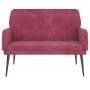 Banco de terciopelo rojo tinto 108x79x79 cm de vidaXL, Bancos - Ref: Foro24-351418, Precio: 136,91 €, Descuento: %