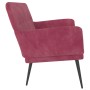Banco de terciopelo rojo tinto 108x79x79 cm de vidaXL, Bancos - Ref: Foro24-351418, Precio: 140,32 €, Descuento: %