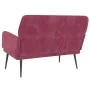 Banco de terciopelo rojo tinto 108x79x79 cm de vidaXL, Bancos - Ref: Foro24-351418, Precio: 136,91 €, Descuento: %