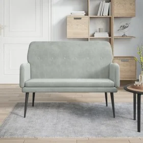 Light gray velvet bench 108x79x79 cm by vidaXL, Banks - Ref: Foro24-351414, Price: 124,85 €, Discount: %