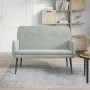 Light gray velvet bench 108x79x79 cm by vidaXL, Banks - Ref: Foro24-351414, Price: 124,85 €, Discount: %