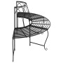 Banco de jardín semicircular 2 uds de acero negro Ø159 de vidaXL, Bancos de jardín - Ref: Foro24-3095717, Precio: 347,84 €, D...