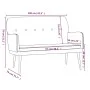 Banco de terciopelo gris claro 108x79x79 cm de vidaXL, Bancos - Ref: Foro24-351414, Precio: 124,85 €, Descuento: %