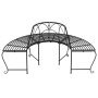 Banco de jardín semicircular 2 uds de acero negro Ø159 de vidaXL, Bancos de jardín - Ref: Foro24-3095717, Precio: 347,84 €, D...