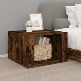 Mesita de noche madera contrachapada roble ahumado 57x55x36 cm de vidaXL, Mesitas de noche - Ref: Foro24-816557, Precio: 34,5...