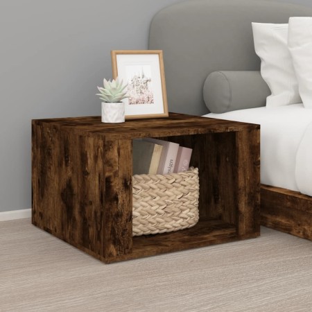 Mesita de noche madera contrachapada roble ahumado 57x55x36 cm de vidaXL, Mesitas de noche - Ref: Foro24-816557, Precio: 34,9...
