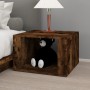 Mesita de noche madera contrachapada roble ahumado 57x55x36 cm de vidaXL, Mesitas de noche - Ref: Foro24-816557, Precio: 34,9...