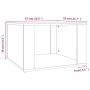 Mesita de noche madera contrachapada roble ahumado 57x55x36 cm de vidaXL, Mesitas de noche - Ref: Foro24-816557, Precio: 34,9...