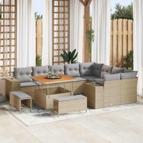 Conjunto de sofá de jardín 12 pcs Beige ratán sintético en Sofás de exterior | Comprar online en Foru.es