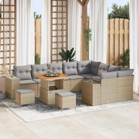 Conjunto de sofá de jardín 12 pcs Beige ratán sintético en Sofás de exterior | Comprar online en Foru.es