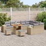 Conjunto de sofá de jardín 12 pcs Beige ratán sintético en Sofás de exterior | Comprar online en Foru.es