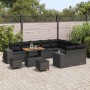Conjunto de sofá de jardín 12 pcs Negro ratán sintético en Sofás de exterior | Comprar online en Foru.es