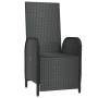 Sillas de jardín reclinables con cojines 2 uds ratán PE negro de vidaXL, Sillas de jardín - Ref: Foro24-319892, Precio: 236,9...
