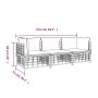 Juego de muebles de jardín 3 pzas cojines antracita ratán PE de vidaXL, Sofás de exterior - Ref: Foro24-3186694, Precio: 265,...