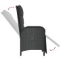 Sillas de jardín reclinables con cojines 2 uds ratán PE negro de vidaXL, Sillas de jardín - Ref: Foro24-319892, Precio: 236,9...
