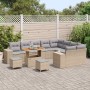 Conjunto de sofá de jardín 12 pcs Beige ratán sintético en Sofás de exterior | Comprar online en Foru.es