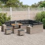 Conjunto de sofá de jardín 12 pcs Gris ratán sintético en Sofás de exterior | Comprar online en Foru.es