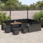 Conjunto de sofá de jardín 13 pcs Negro ratán sintético en Sofás de exterior | Comprar online en Foru.es
